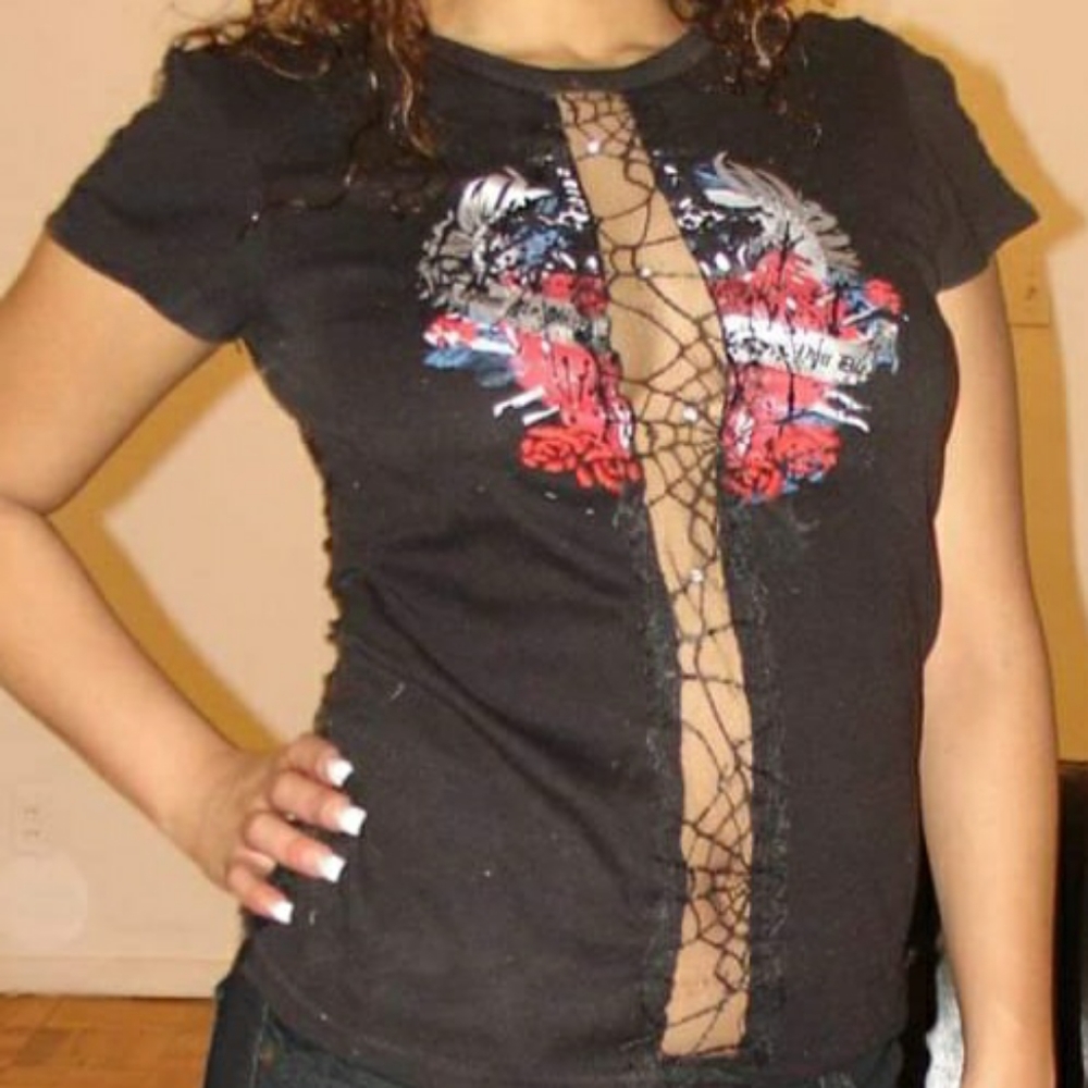 Savage Black see-through t-shirt
